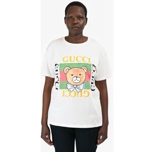 GUCCI x KAI COLLECTIVE Teddy Bear Logo Tee T Shirt White Yellow Green Red Black